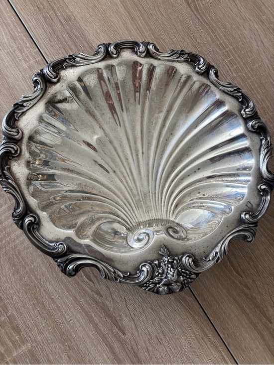 Other - Vintage W&S Blackinton Silver Plate Ornate Shell Footed Serving Bowl 11.5”